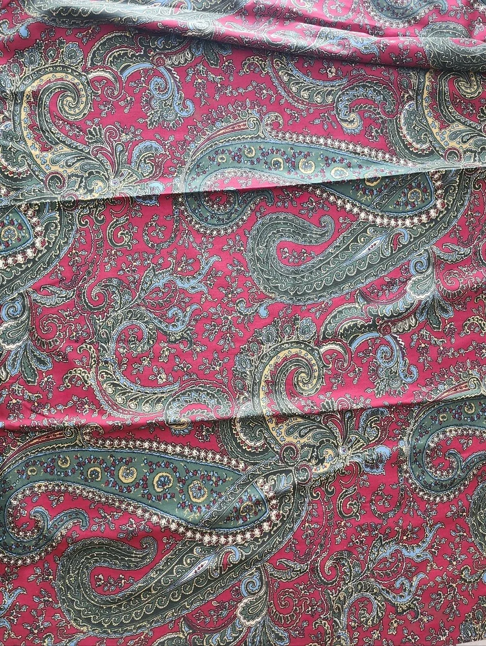 Lauren Ralph Lauren Bridgette Paisley Linen Tablecloth & 8 Matching Linens Set
